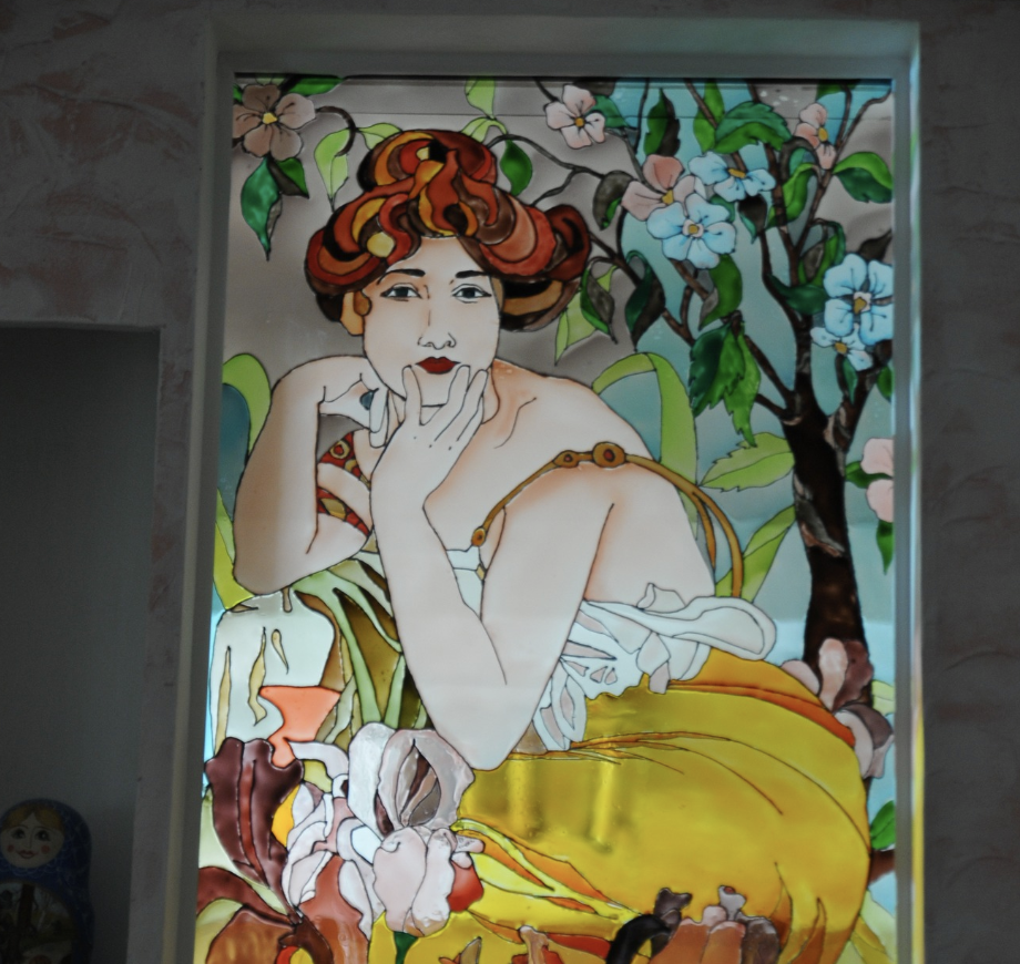 Art Nouveau door panel